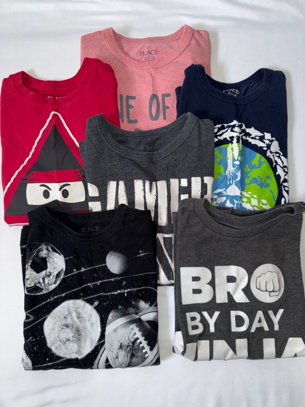 Bundle of 6 Children’s Place Kids Graphic T-shirts